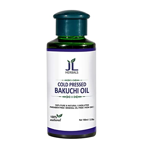 JL Herbals Bakuchi Oil 100ml | Babchi | Psoralea corylifolia | טהור ולא מדולל | קר לחוץ | לשימוש חיצוני